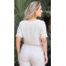 034509 Blusa Manga Curta Ramany de Tecido Plano
